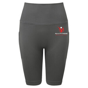 ALM Fitness  - Women’s Ribbed Seamless '3D Fit' Cycle Shorts Thumbnail