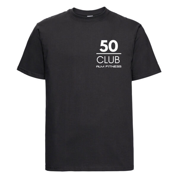 ALM Fitness - 50 Club Classic Unisex  Heavyweight Combed Cotton T-Shirt Thumbnail